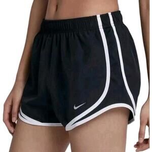 Nike Tempo Women's Brief-Lined Running Shorts Black/White Size Small 831558-011